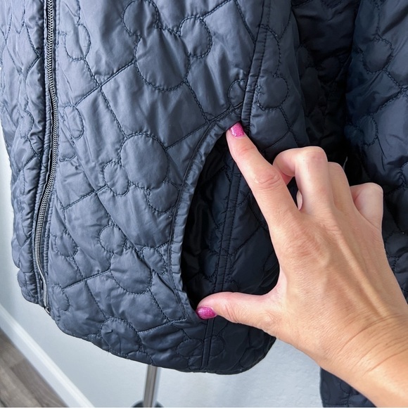 Disney Parks Mickey Mouse Quilted Sherpa Hooded Jacket, Black S - Authentic - Picture 4 of 12